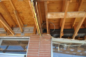 Existing condition uncovered on Tenant Improvement.  There was a steel beam we didn't know existed.
