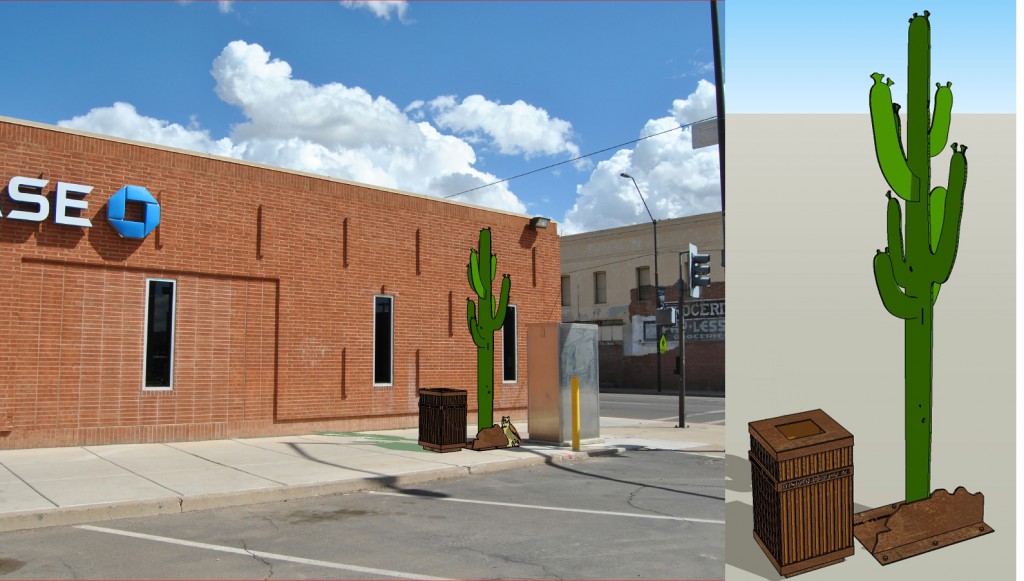 Public Art - Saguaro located at Northeast corner of Monroe and 4th Street