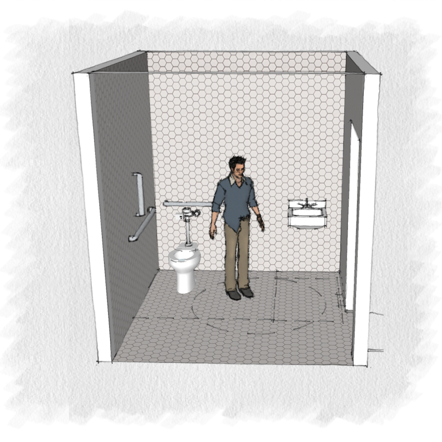 Minimum Size Of A Bathroom Serbin Studioserbin Studio - Standard Commercial Bathroom Size